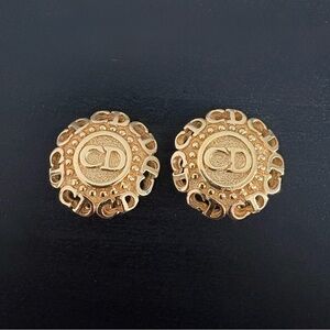 Vintage Dior CD Clip On Earrings